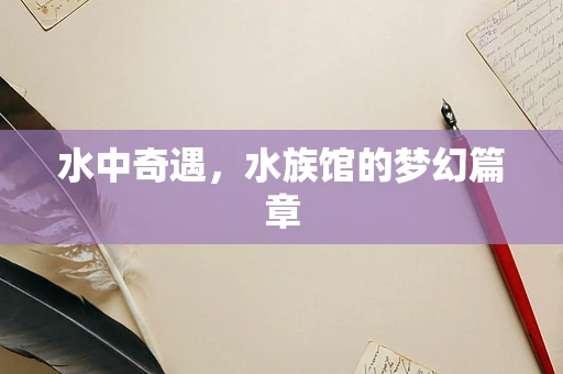 水中奇遇，水族馆的梦幻篇章