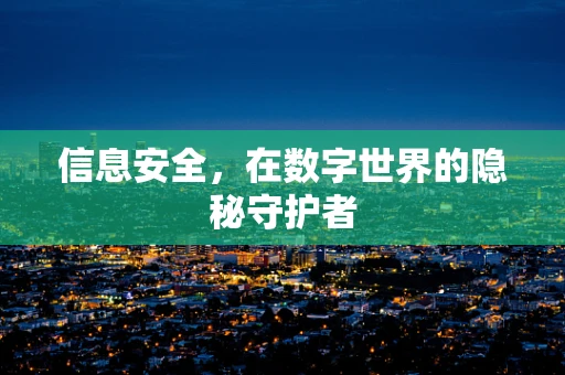 信息安全，在数字世界的隐秘守护者