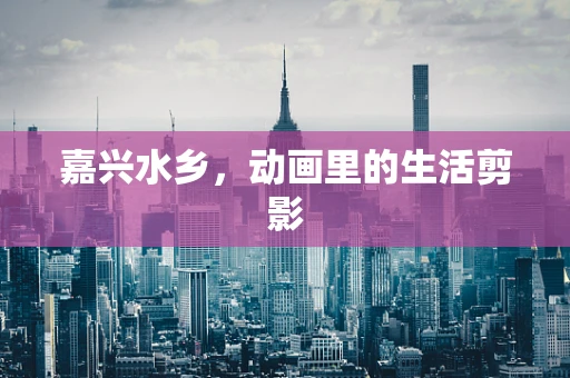 嘉兴水乡，动画里的生活剪影