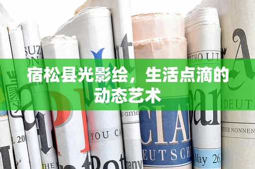 宿松县光影绘，生活点滴的动态艺术