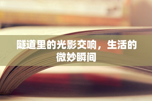 隧道里的光影交响，生活的微妙瞬间