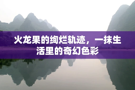 火龙果的绚烂轨迹，一抹生活里的奇幻色彩
