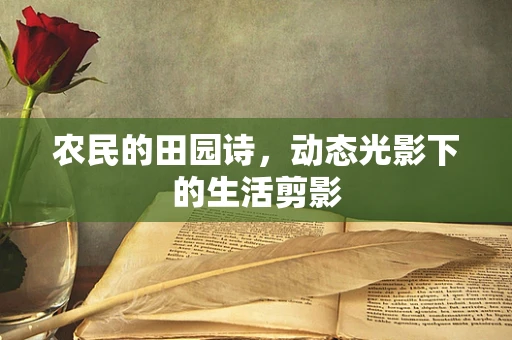 农民的田园诗，动态光影下的生活剪影