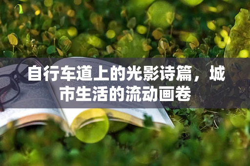 自行车道上的光影诗篇，城市生活的流动画卷