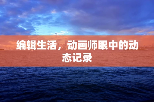 编辑生活，动画师眼中的动态记录