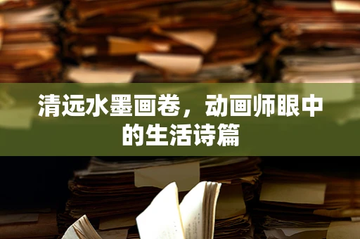 清远水墨画卷，动画师眼中的生活诗篇