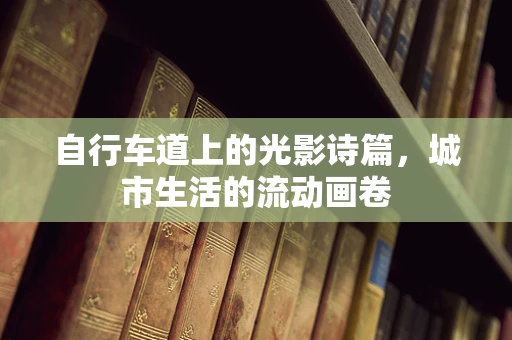 自行车道上的光影诗篇，城市生活的流动画卷