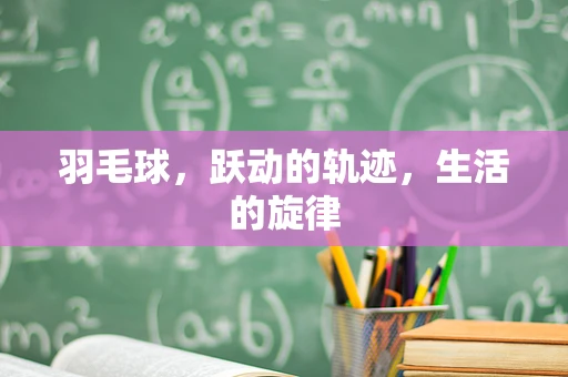 羽毛球，跃动的轨迹，生活的旋律