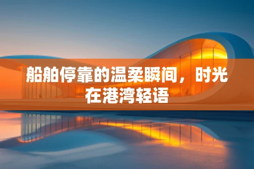 船舶停靠的温柔瞬间，时光在港湾轻语