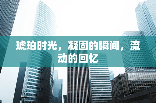 琥珀时光，凝固的瞬间，流动的回忆