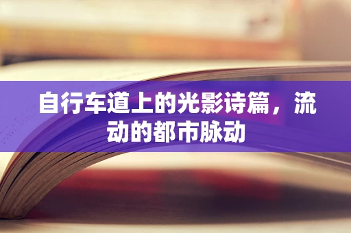 自行车道上的光影诗篇，流动的都市脉动