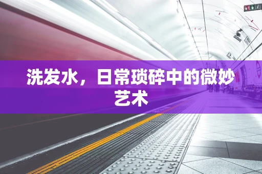 洗发水，日常琐碎中的微妙艺术