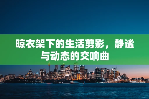 晾衣架下的生活剪影，静谧与动态的交响曲