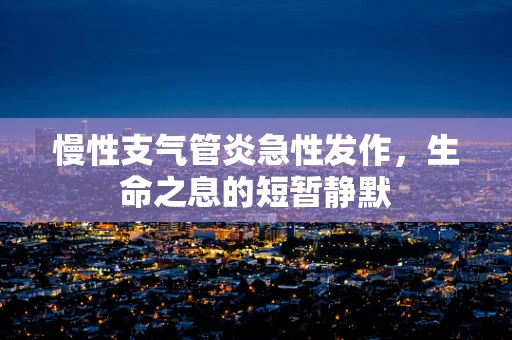 慢性支气管炎急性发作，生命之息的短暂静默