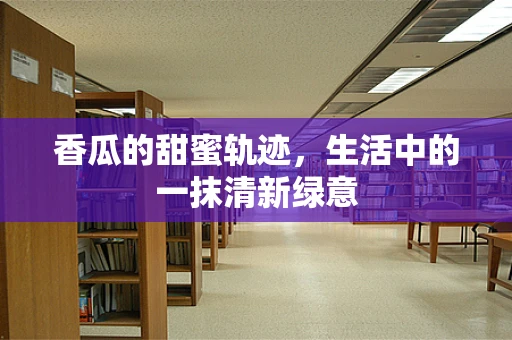 香瓜的甜蜜轨迹，生活中的一抹清新绿意