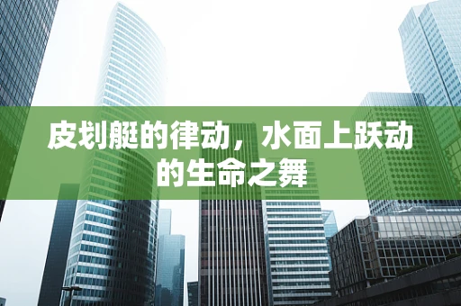 皮划艇的律动，水面上跃动的生命之舞
