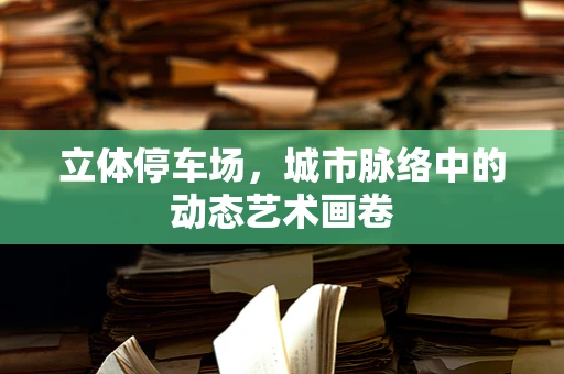 立体停车场，城市脉络中的动态艺术画卷