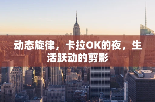 动态旋律，卡拉OK的夜，生活跃动的剪影