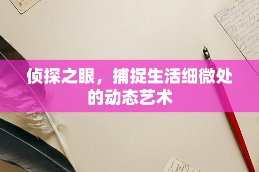 侦探之眼，捕捉生活细微处的动态艺术
