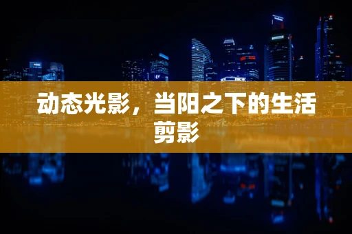 动态光影，当阳之下的生活剪影