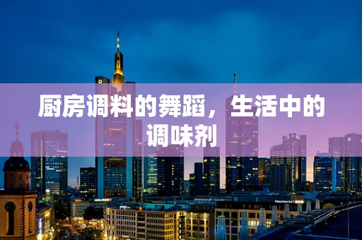 厨房调料的舞蹈，生活中的调味剂