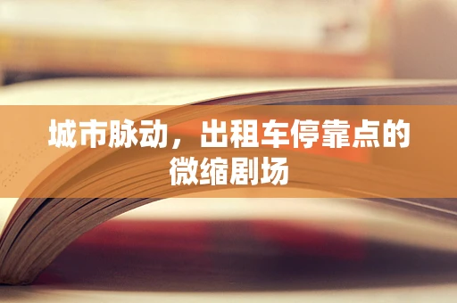 城市脉动，出租车停靠点的微缩剧场