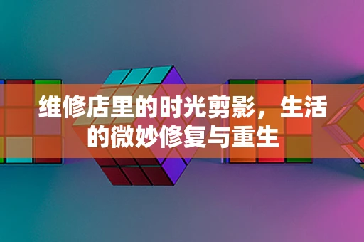 维修店里的时光剪影，生活的微妙修复与重生