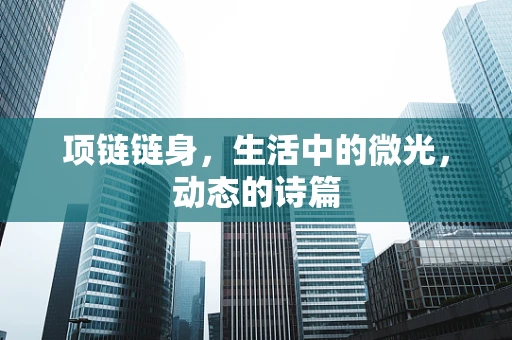项链链身，生活中的微光，动态的诗篇