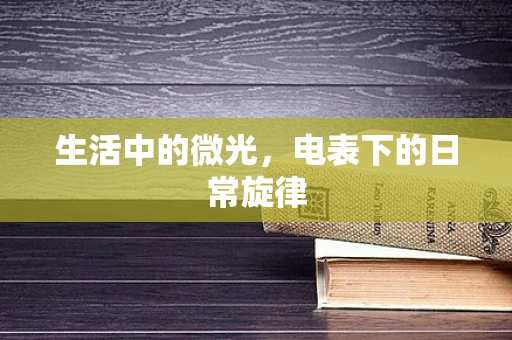 生活中的微光，电表下的日常旋律