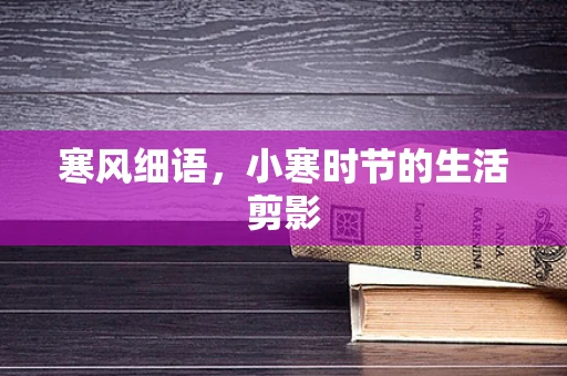 寒风细语，小寒时节的生活剪影