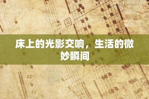 床上的光影交响，生活的微妙瞬间