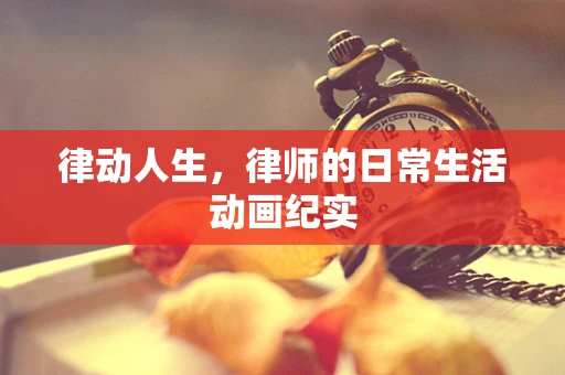 律动人生，律师的日常生活动画纪实