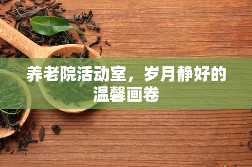 养老院活动室，岁月静好的温馨画卷