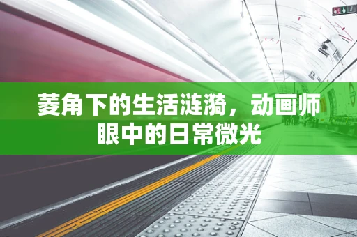 菱角下的生活涟漪，动画师眼中的日常微光