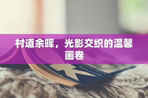 村道余晖，光影交织的温馨画卷