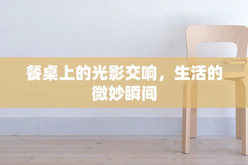 餐桌上的光影交响，生活的微妙瞬间