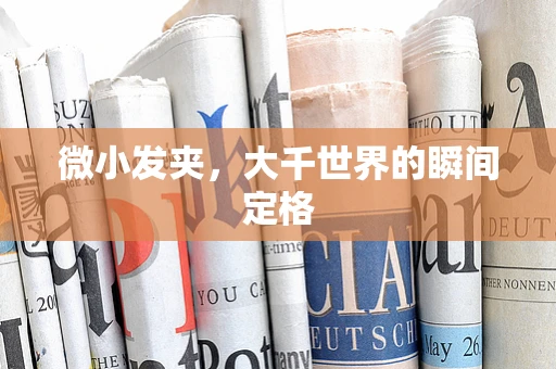 微小发夹，大千世界的瞬间定格