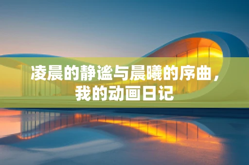 凌晨的静谧与晨曦的序曲，我的动画日记