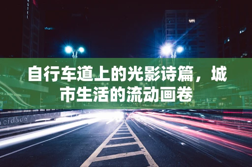 自行车道上的光影诗篇，城市生活的流动画卷