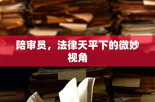 陪审员，法律天平下的微妙视角