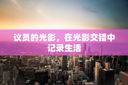 议员的光影，在光影交错中记录生活