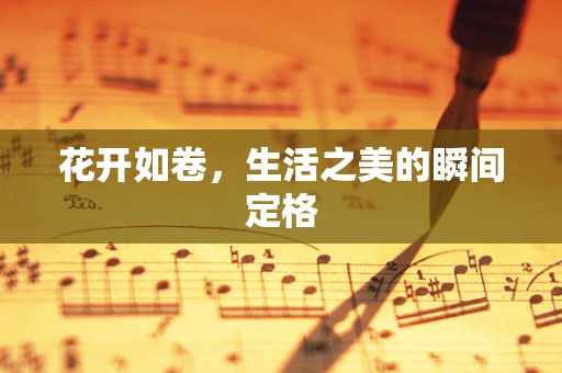 花开如卷，生活之美的瞬间定格