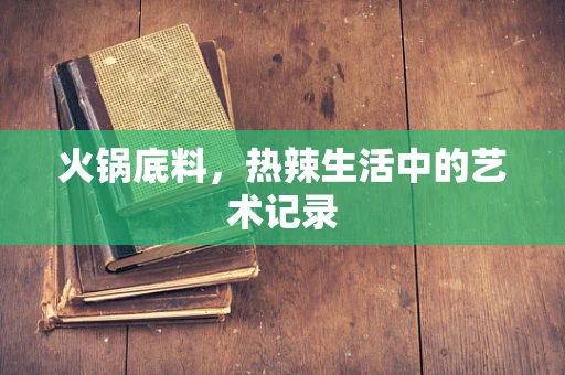火锅底料，热辣生活中的艺术记录