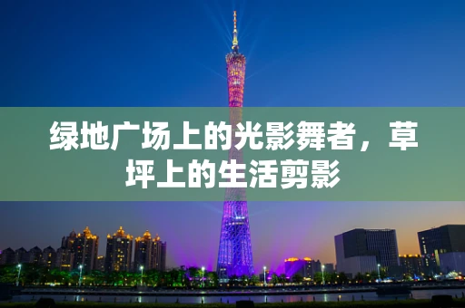 绿地广场上的光影舞者，草坪上的生活剪影