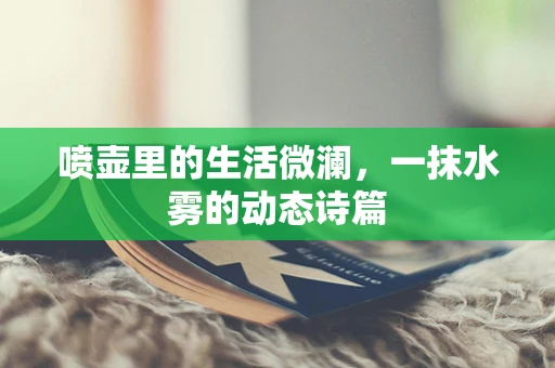 喷壶里的生活微澜，一抹水雾的动态诗篇