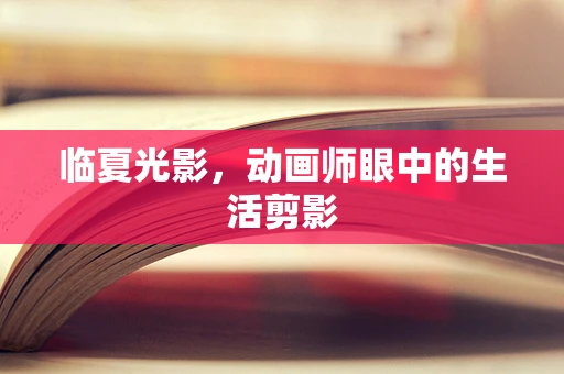 临夏光影，动画师眼中的生活剪影