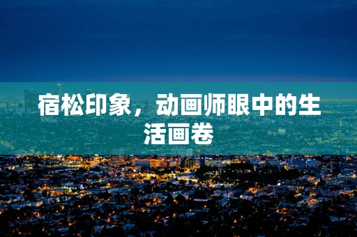 宿松印象，动画师眼中的生活画卷