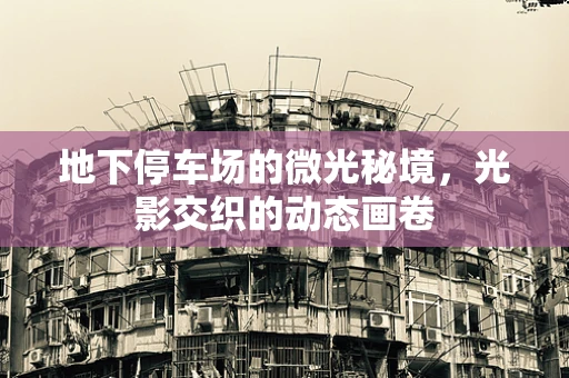 地下停车场的微光秘境，光影交织的动态画卷