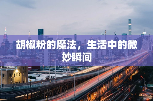 胡椒粉的魔法，生活中的微妙瞬间