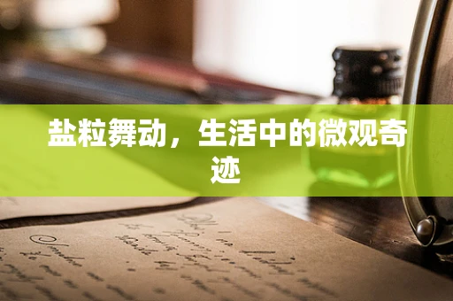 盐粒舞动，生活中的微观奇迹
